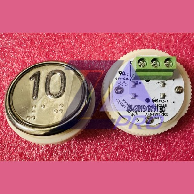 Модуль кнопочный A4N49744$05 белая подсветка Брайль "10" BBP-R331-CMPLT-D-W-10 (EA2406S-D-W-10) ЩЛЗ