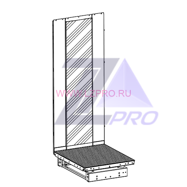 Зеркало 8x500x2135 W-500 (на высоту кабины, комплект с пленкой и демпферами) ZAA452AT1 Otis